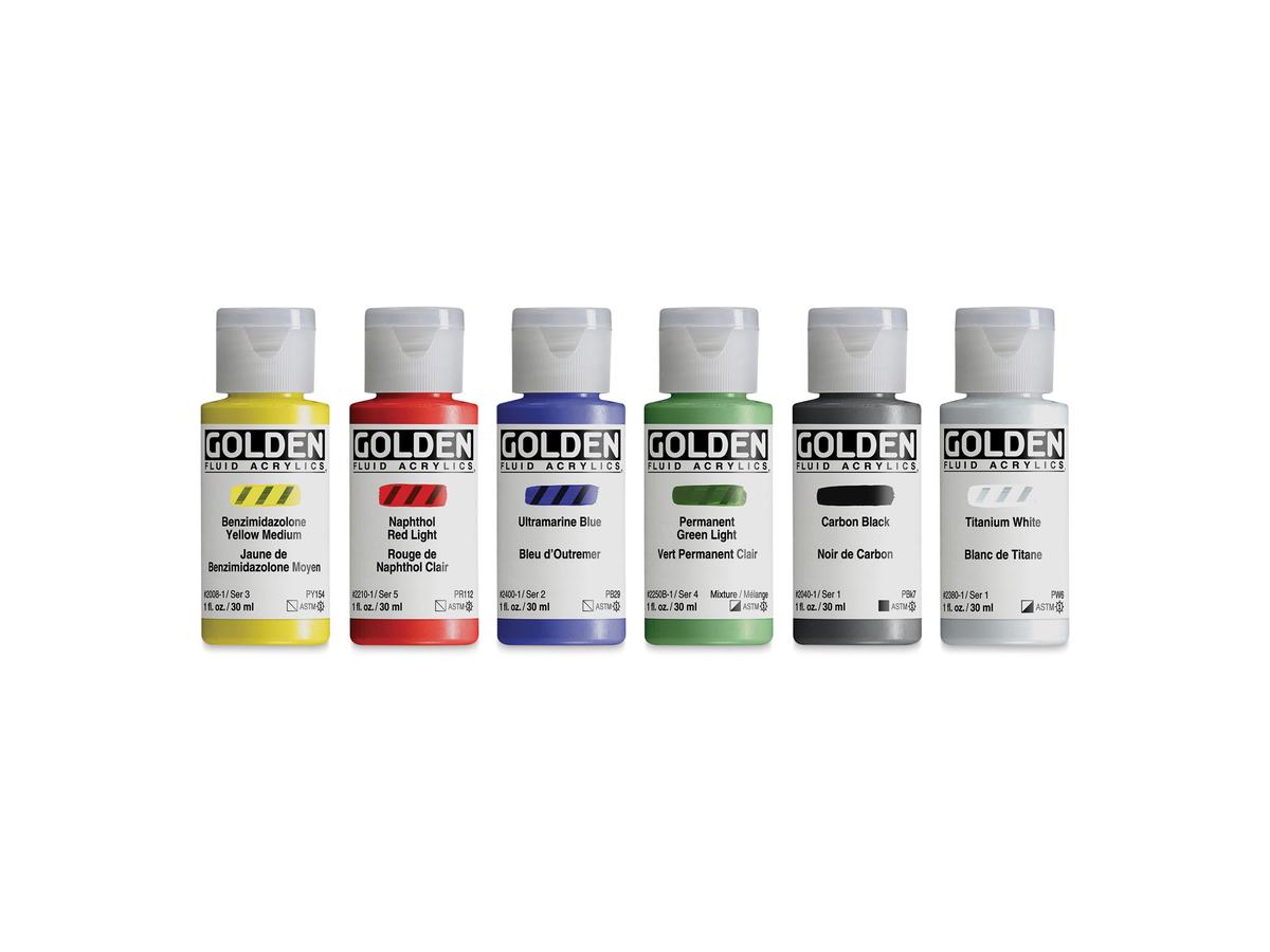 GOLDEN ACRYL FLUID INTRO SET 6X 30ML 1