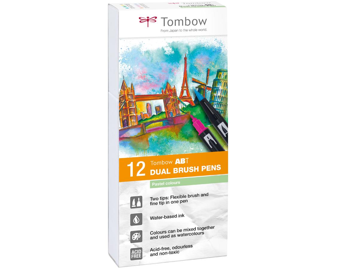 TOMBOW ABT DUAL BRUSH PEN PASTEL12ER SET 1