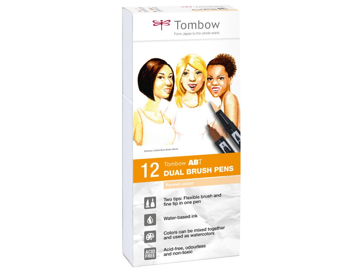 TOMBOW ABT DUAL BRUSH PEN PORTRAIT 12ER SET 1