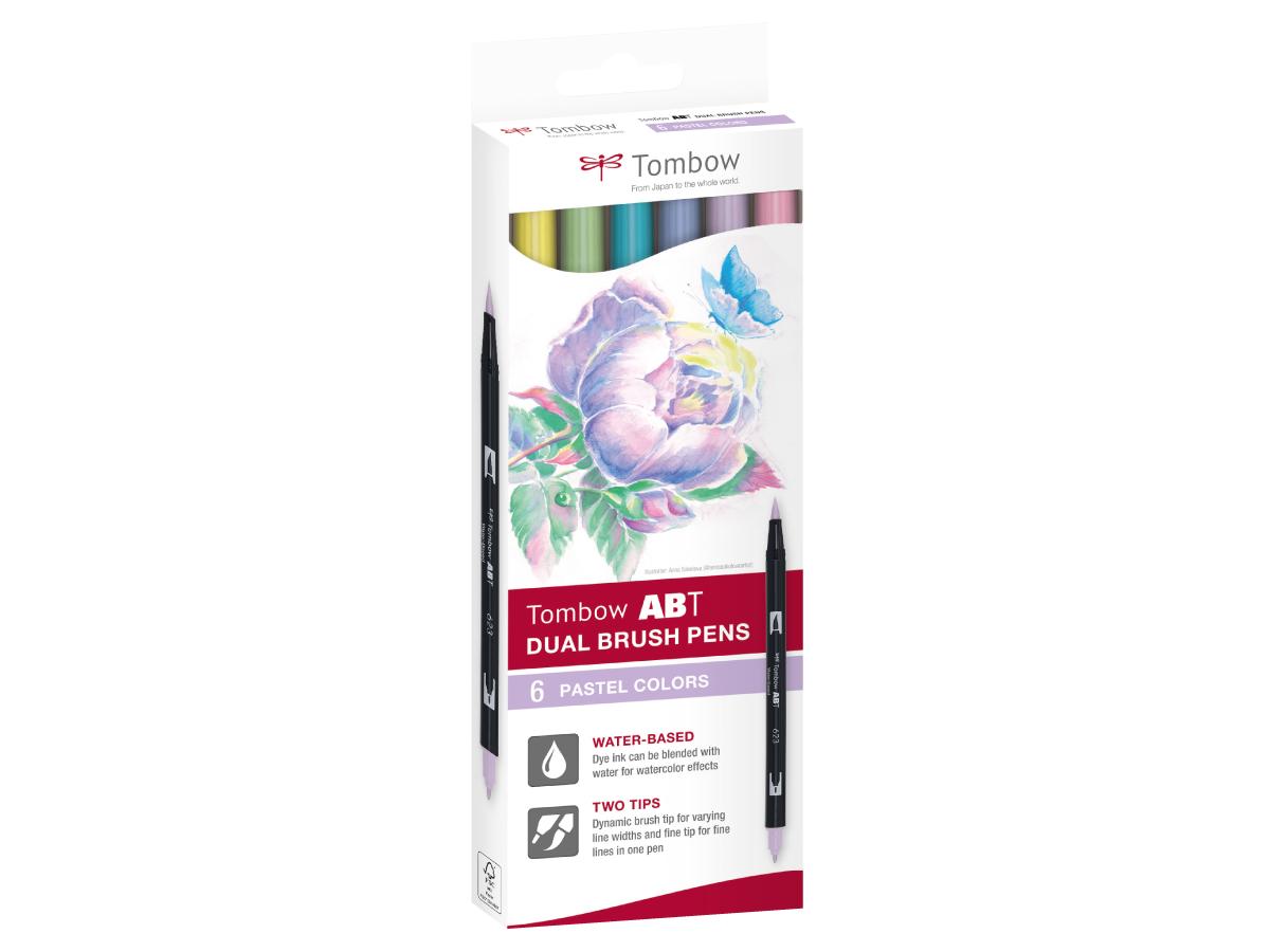 TOMBOW ABT DUAL BRUSH PEN PASTEL 6ER SET 1
