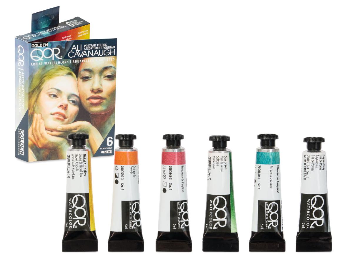 GOLDEN QOR WATERCOLOUR SET 6 X 5ML ALI CAVANAUGH PORTRÄT FARBEN 1