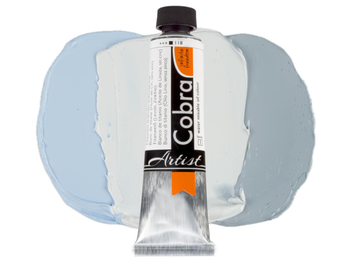 COBRA ARTIST WASSERVERMALBARE ÖLFARBE 40ML TITANWEISS (LEINÖL) 1