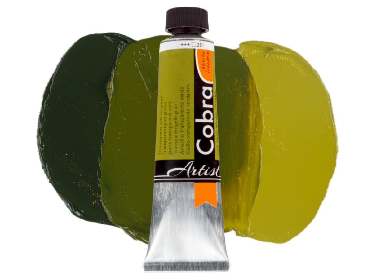 COBRA ARTIST WASSERVERMALBARE ÖLFARBE 40ML 281 GELBGRÜN TRANSPARENT 1