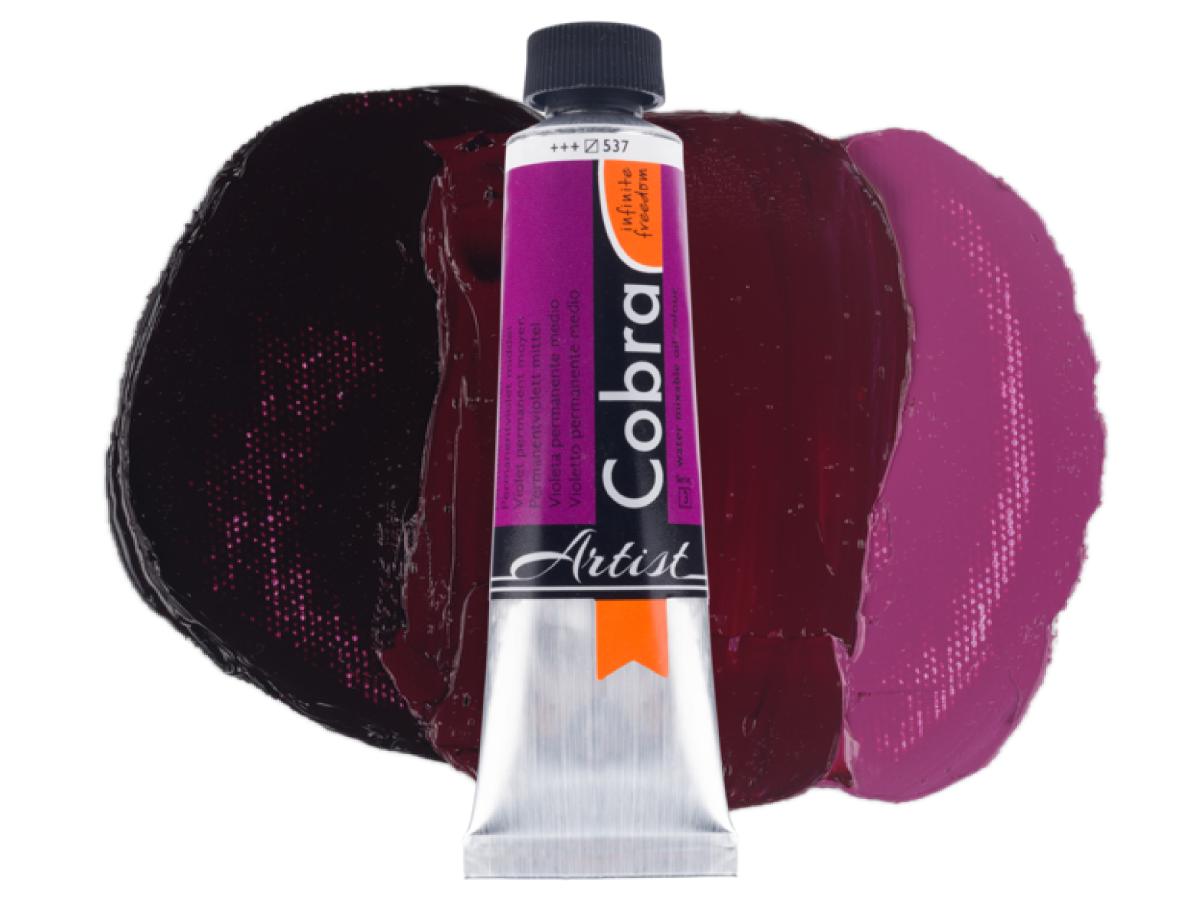 COBRA ARTIST WASSERVERMALBARE ÖLFARBE 40ML 537 VIOLETT PERMANENT MITTEL 1