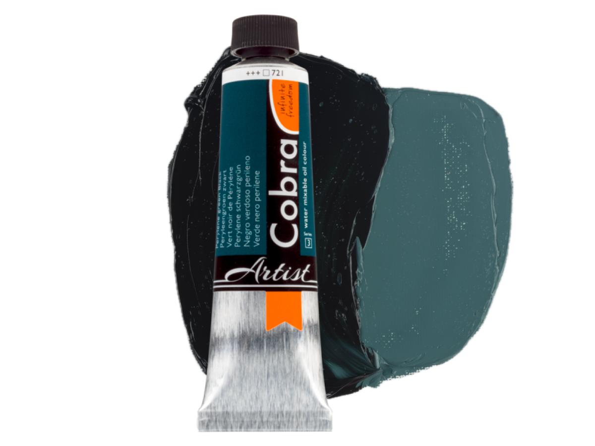 COBRA ARTIST WASSERVERMALBARE ÖLFARBE 40ML 721 PERYLEN GRÜN SCHWARZ 1