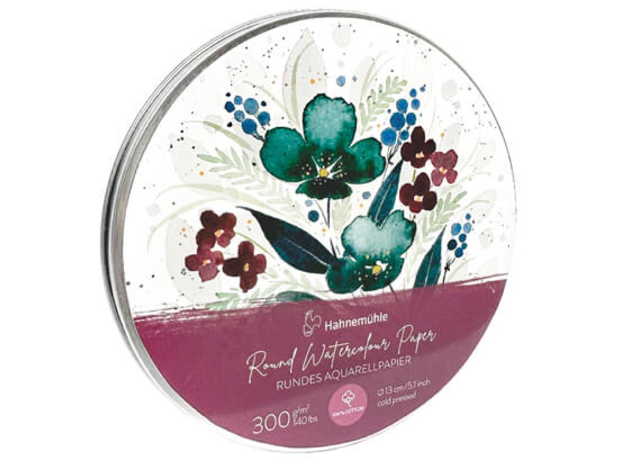 HAHNEMÜHLE AQUARELLKARTEN RUND 300GRAMM 13CM 30 BLÄTTER 1