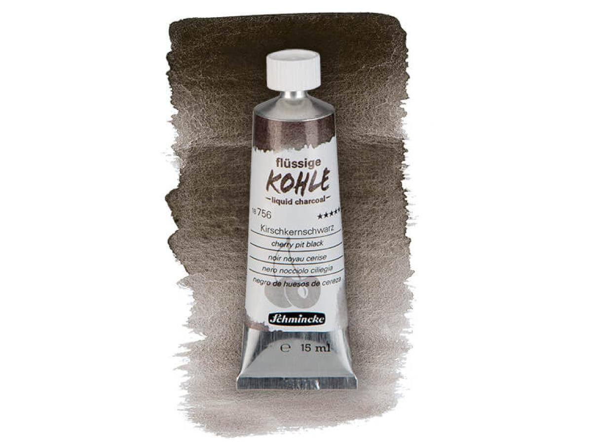 SCHMINCKE FLÜSSIGE KOHLE 15 ML KIRSCHKERNSCHWARZ 1