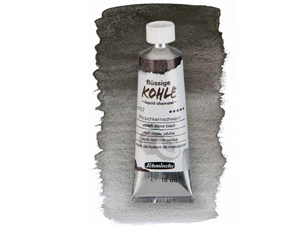 SCHMINCKE FLÜSSIGE KOHLE 15 ML PFIRSICHKERNSCHWARZ 1