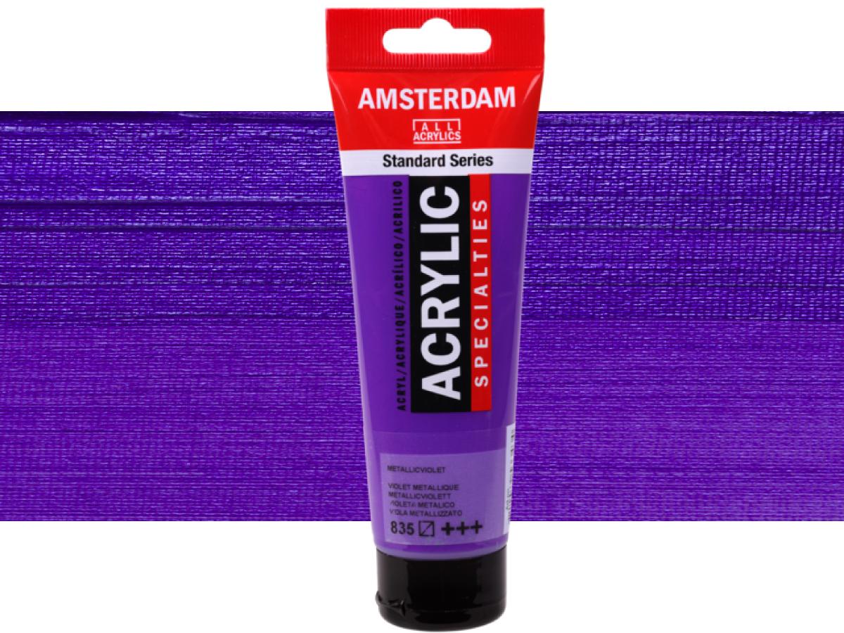 TALENS AMSTERDAM STANDARD ACRYL 120ML 835 METALLISCH VIOLETT 1