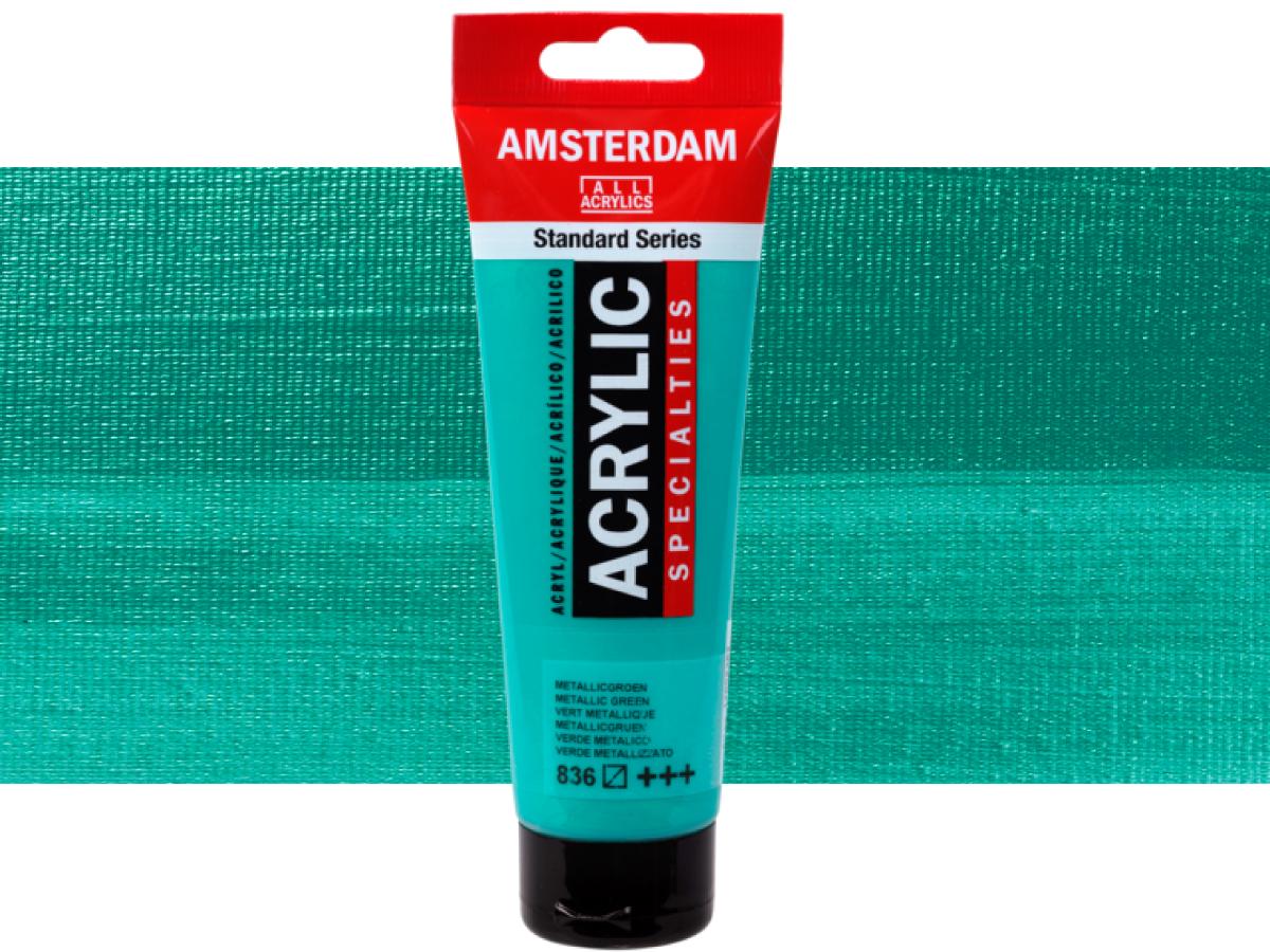 TALENS AMSTERDAM STANDARD ACRYL 120ML 836 METALLISCH GRÜN 1