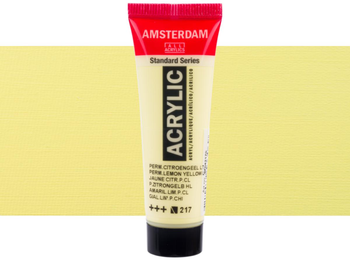 TALENS AMSTERDAM STANDARD ACRYL 20ML 217 PERMANENT ZITRONEN GELB HELL 1