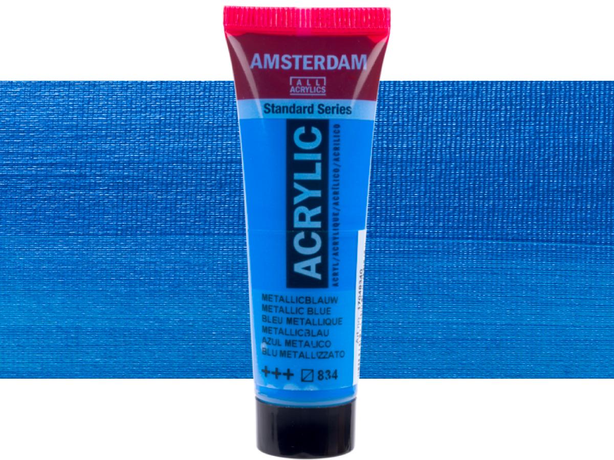TALENS AMSTERDAM STANDARD ACRYL 20ML 834 METALLISCH BLAU 1