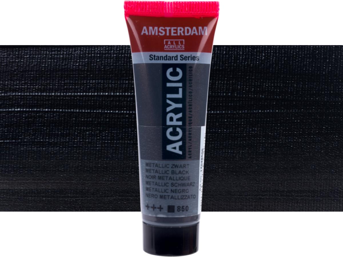 TALENS AMSTERDAM STANDARD ACRYL 20ML 850 METALLISCH SCHWARTZ 1