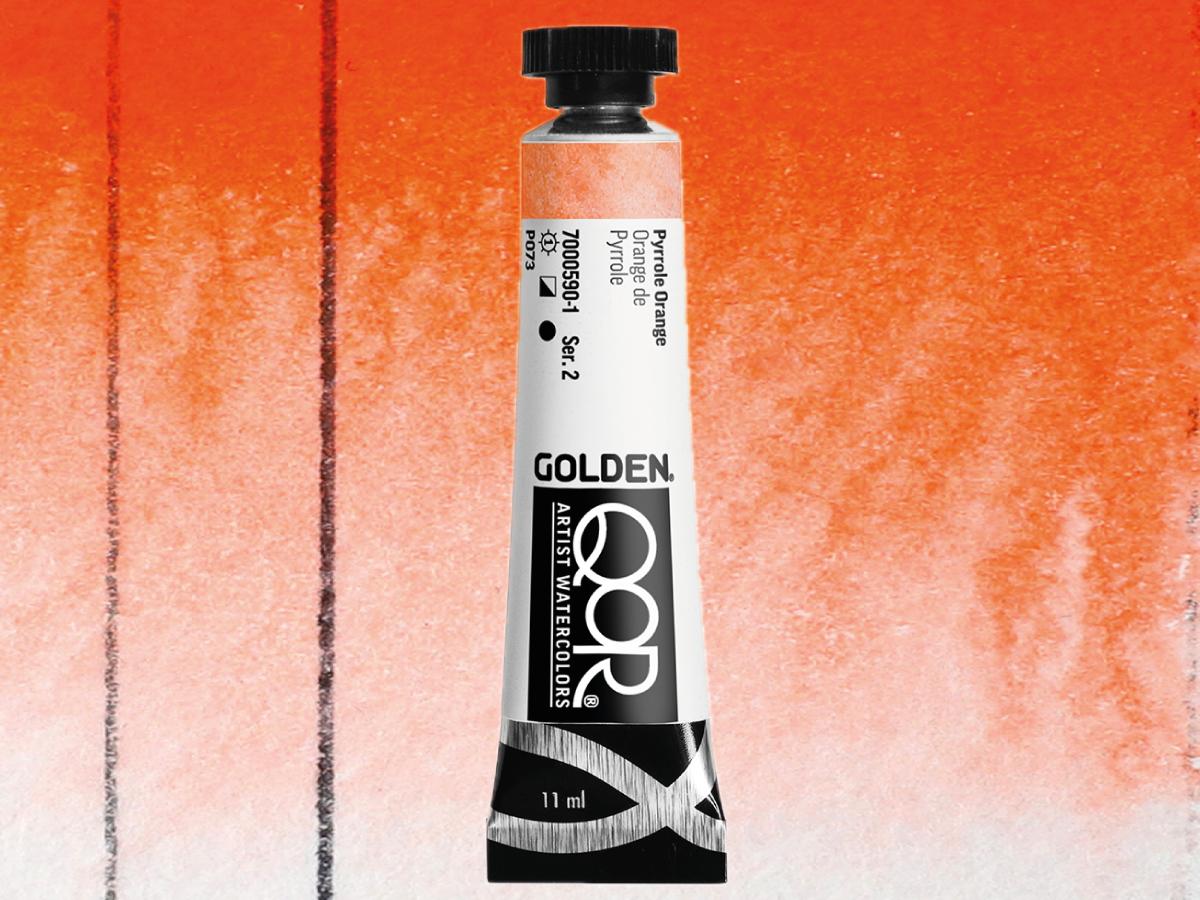 GOLDEN QOR WATERCOLOR 11ML SERIE 2 PYRROLE ORANGE 590 1