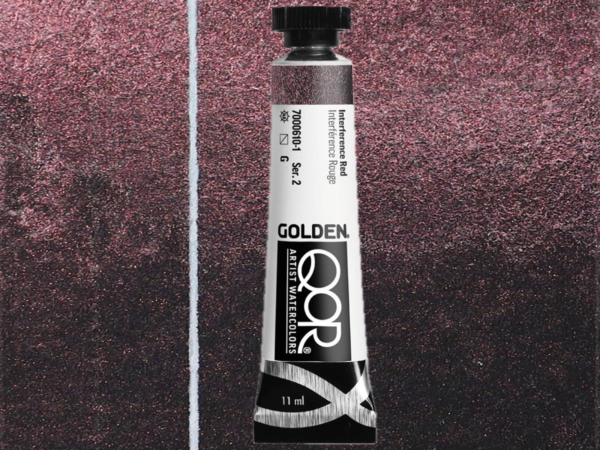 GOLDEN QOR WATERCOLOR 11ML SERIE 2 INTERFERENCE RED 610 1