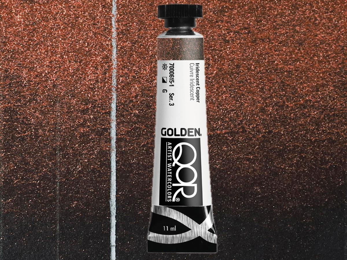 GOLDEN QOR WATERCOLOR 11ML SERIE 3 IRIDESCENT COPPER 615 1