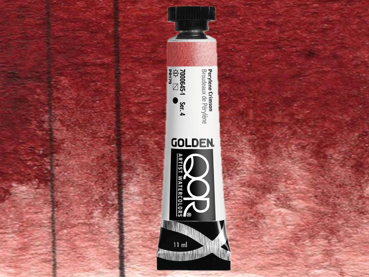 GOLDEN QOR WATERCOLOR 11ML SERIE 4 PERYLENE CRIMSON 645 1