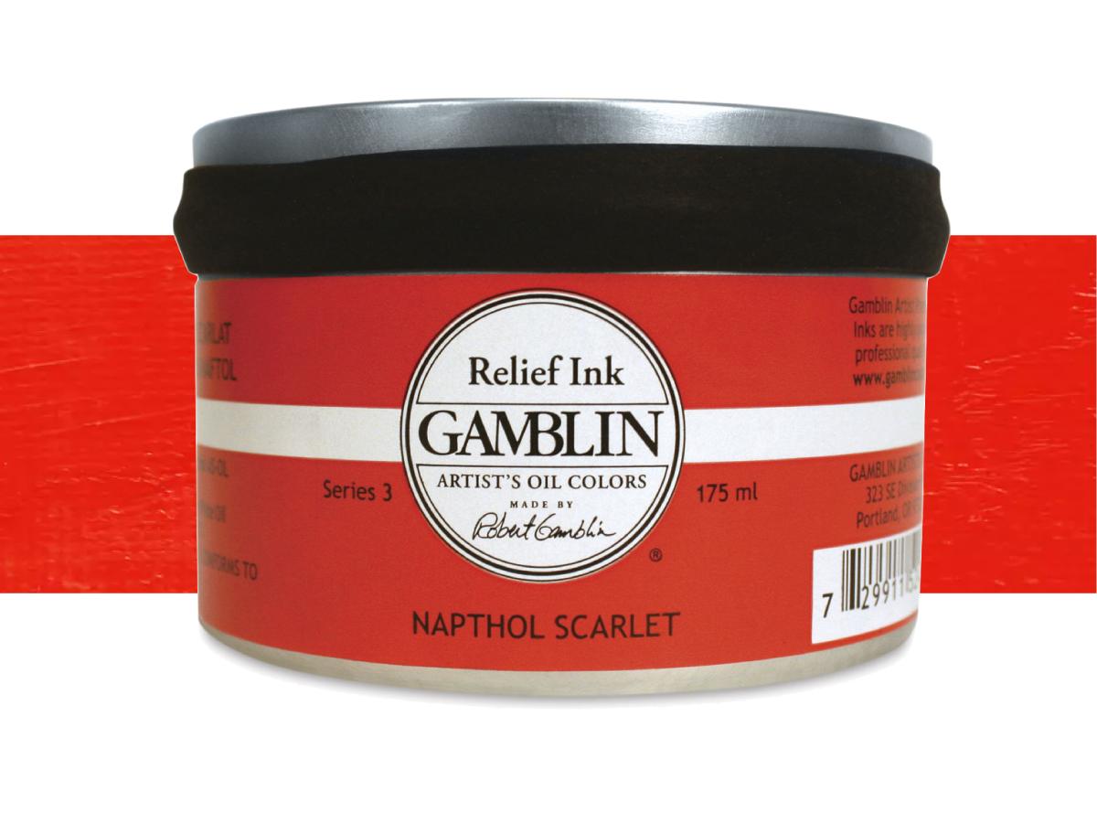 GAMBLIN RELIEF INK 175ML S3 R2475 NAPTHOL SCARLET 1