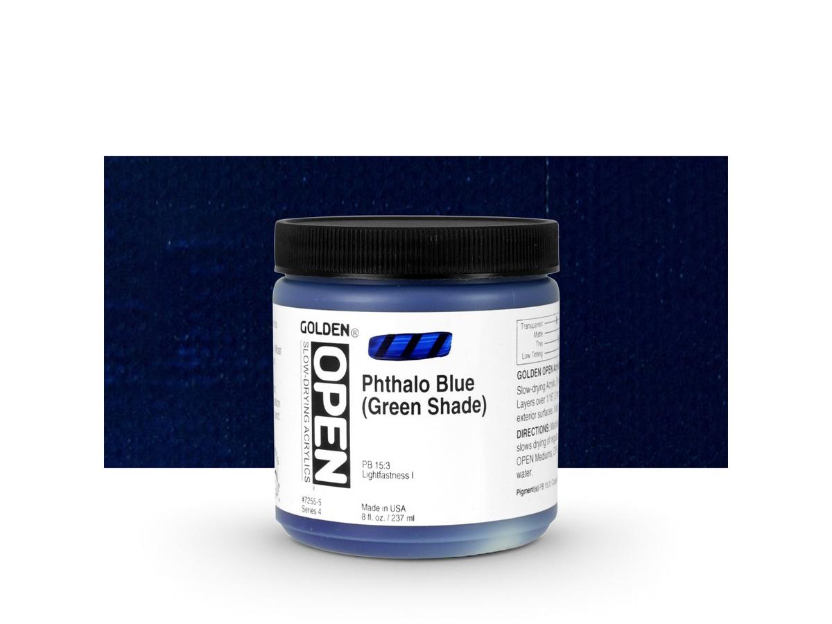 GOLDEN OPEN ACRYLIC 237ML 7255 S4 OPEN PHTALO BLUE (GREEN SH 1