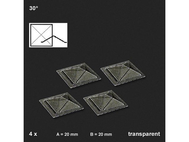 DAKKOEPEL TRANSPARANT PIRAMIDE 20,0MM 4STUKS 18.02200.4 1