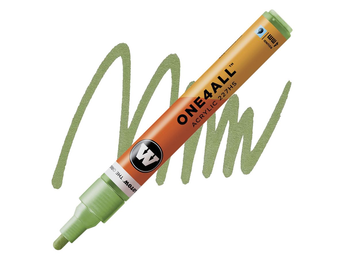 MOLOTOW ONE4ALL MARKER 227HS 226 4MM METALLIC LIGHT GREEN 1