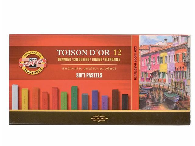 KOH-I-NOOR TOISON D'OR CARRÉ SOFTPASTELLSET 8582 – 12-TEILIG 1