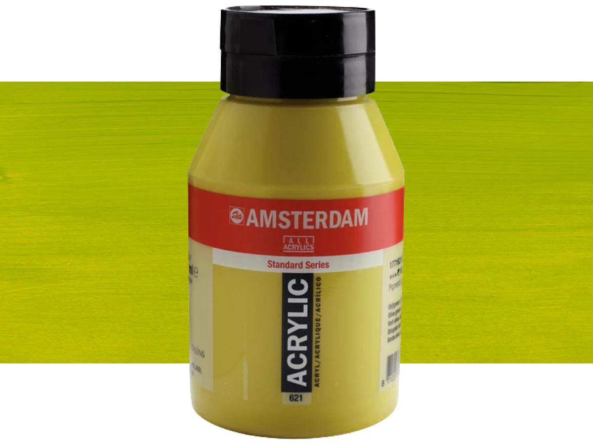 TALENS AMSTERDAM STANDARD ACRYL 1LTR 621 OLIVGRÜN HELL 1