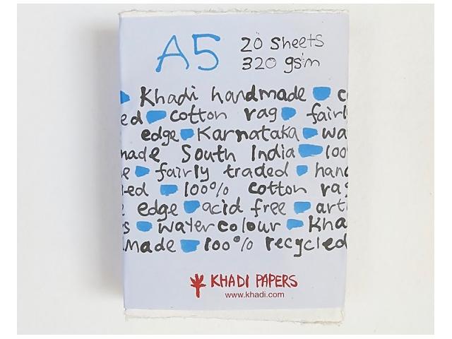 KHADI INDIA HADERNPAPIER 320G/M² A5 20 BLATT 1