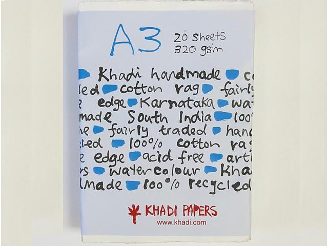 KHADI INDIA HADERNPAPIER 320G/M² A3 20 BLATT 1