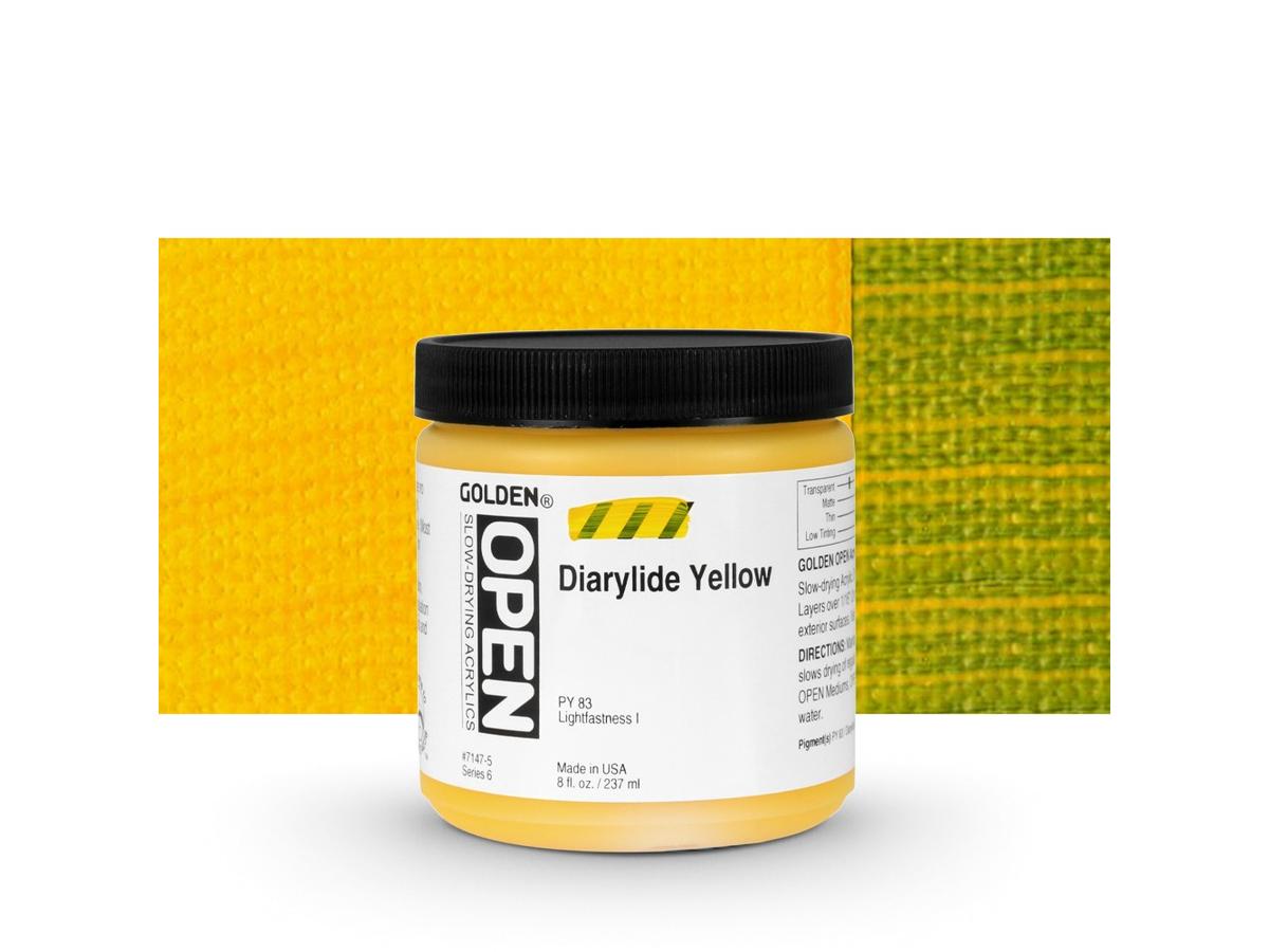 GOLDEN OPEN ACRYLIC 237ML 7147 S6 OPEN DIARYLIDE YELLOW 1