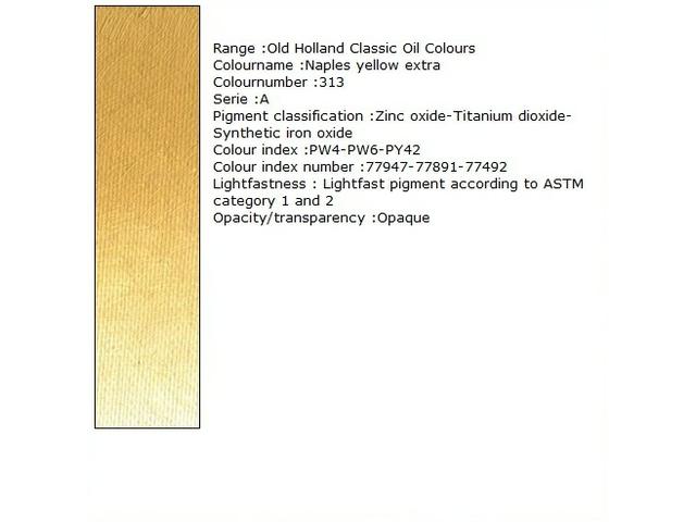 OLD HOLLAND ÖLFARBE A313 125ML NAPLES YELLOW EXTRA 1