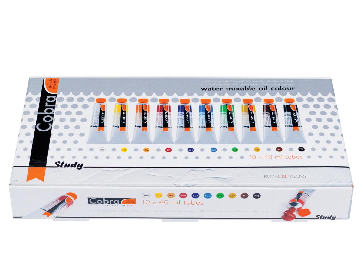 COBRA STUDY WASSERLÖSLICHE ÖLFARBEN SET 10X40ML  1