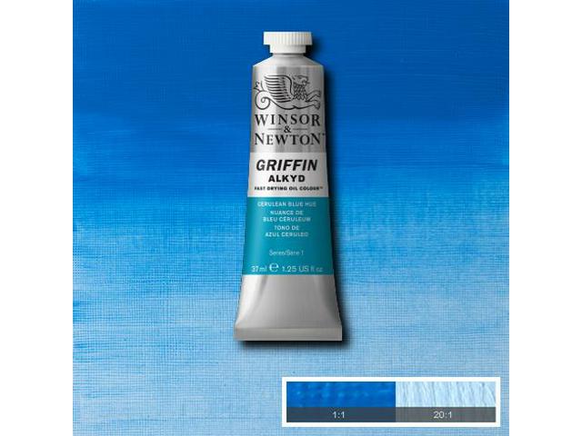 WINSOR & NEWTON GRIFFIN ALKYD 37ML S1 139 CERULEAN BLUE HUE 1