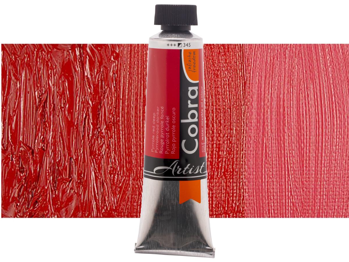 COBRA ARTIST WASSERVERMALBARE ÖLFARBE 40ML 345 PYRROLROT DUNKEL 1