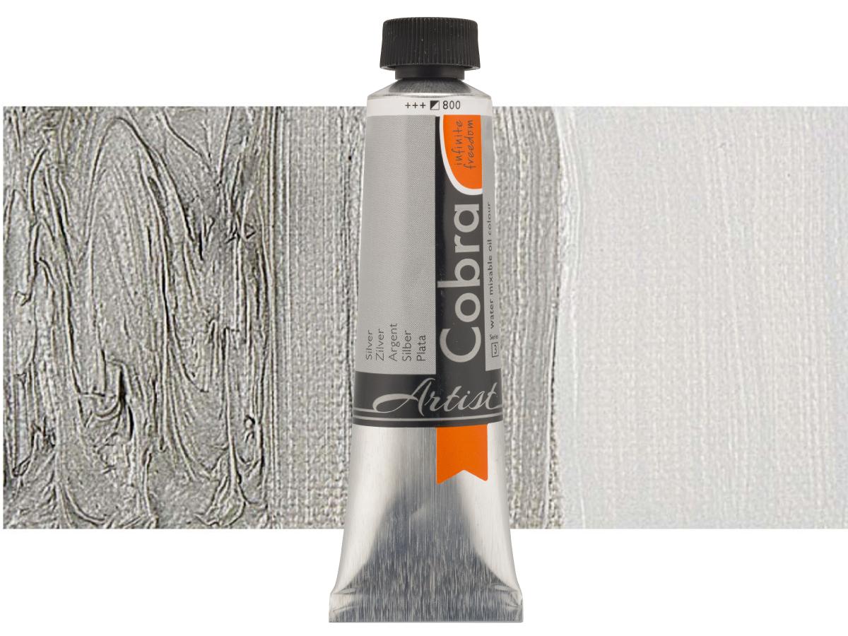 COBRA ARTIST WASSERVERMALBARE ÖLFARBE 40ML 800 SILBER 1