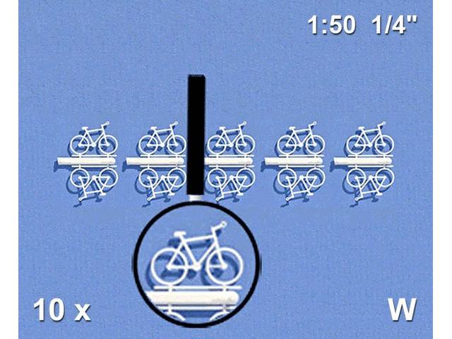 1:50 FAHRRAD WEISS 10 STÜCK 03.50201.10 1