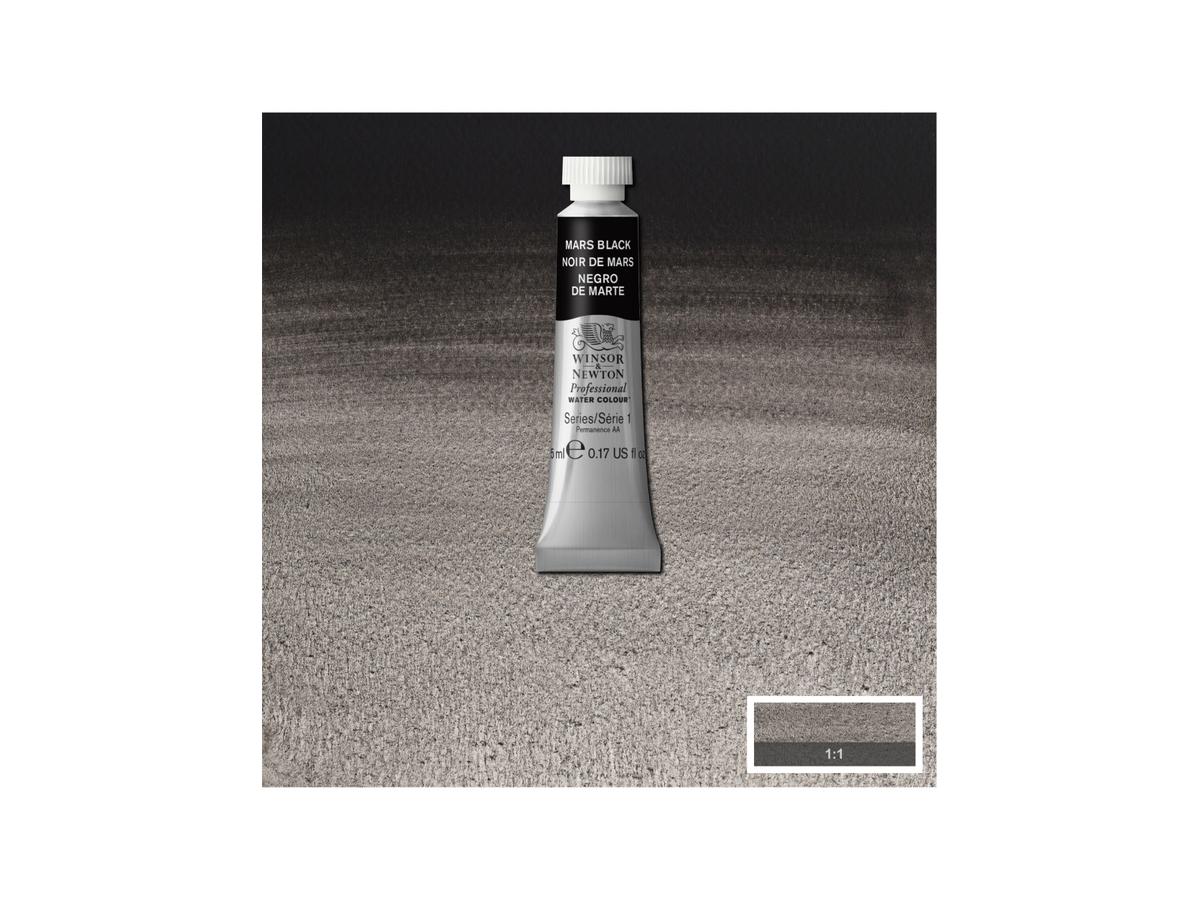 WINSOR & NEWTON AQUARELLFARBE 5ML 386 MARSSCHWARZ 1