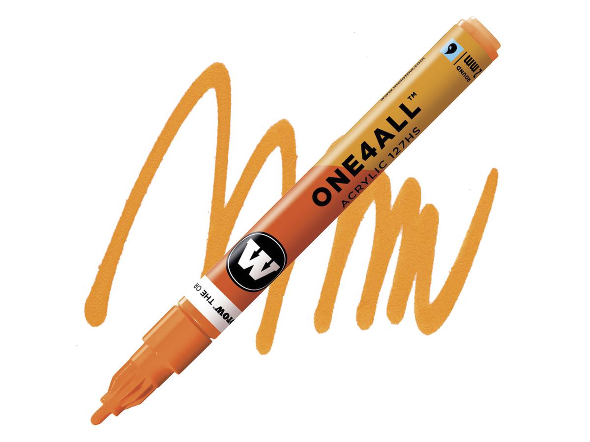 MOLOTOW ONE4ALL MARKER 127HS 218 2MM NEON ORANGE FLUOR 1