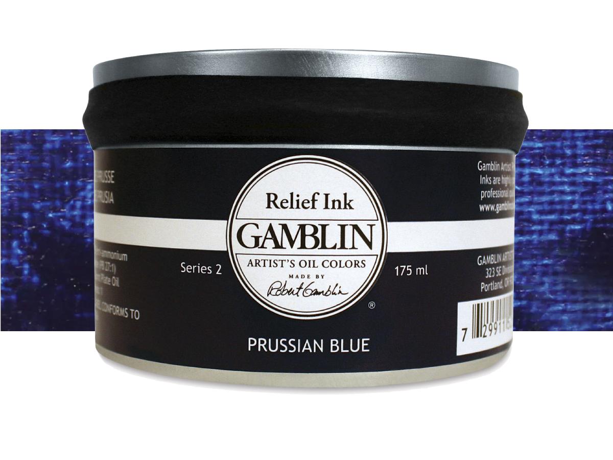 GAMBLIN RELIEF INK 175ML S2 R2560 PRUSSIAN BLUE 1