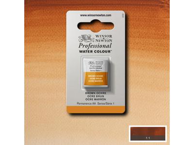 WINSOR & NEWTON AQUARELLFARBE 1/2 NÄPF S1 059 BRAUNER OCKER 1
