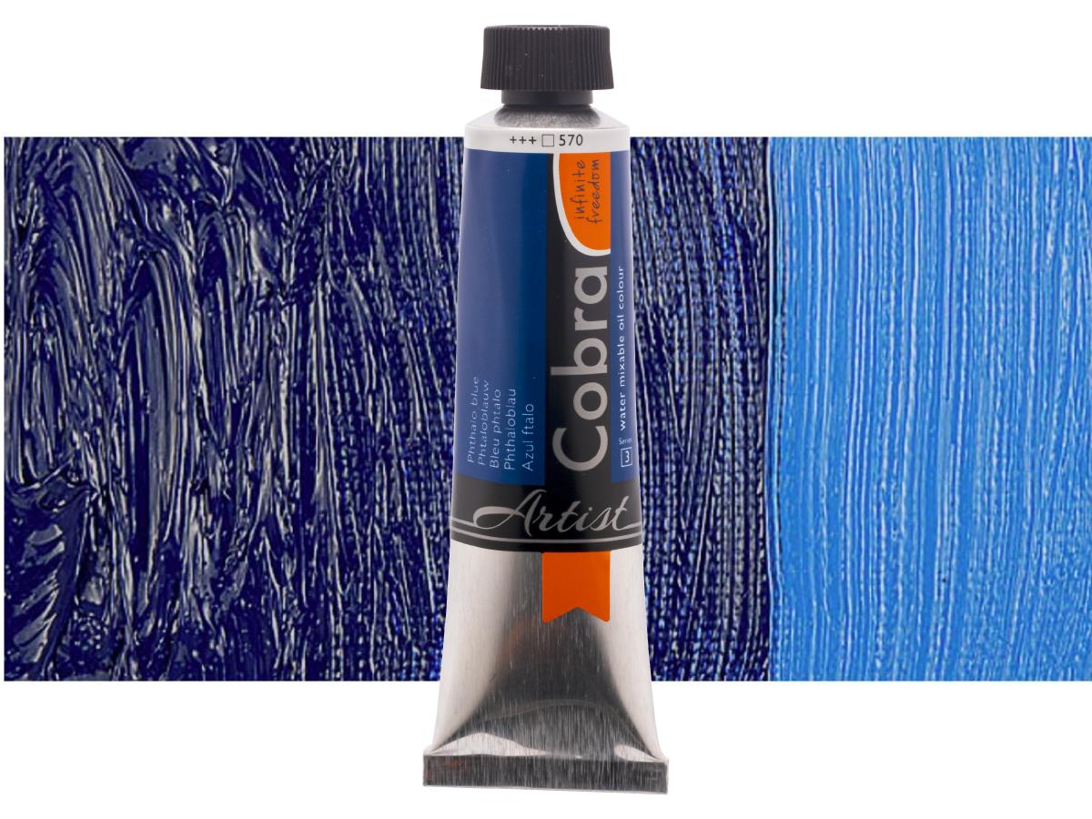 COBRA ARTIST WASSERVERMALBARE ÖLFARBE 40ML 570 PHTHALOBLAU 1