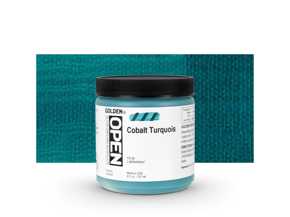 GOLDEN OPEN ACRYLIC 237ML 7144 S8 OPEN COBALT TURQUOIS 1