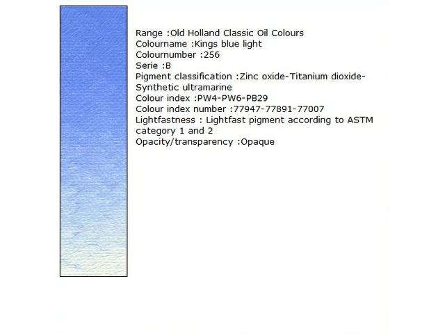 OLD HOLLAND ÖLFARBE B256 40ML KINGS BLUE LIGHT 1