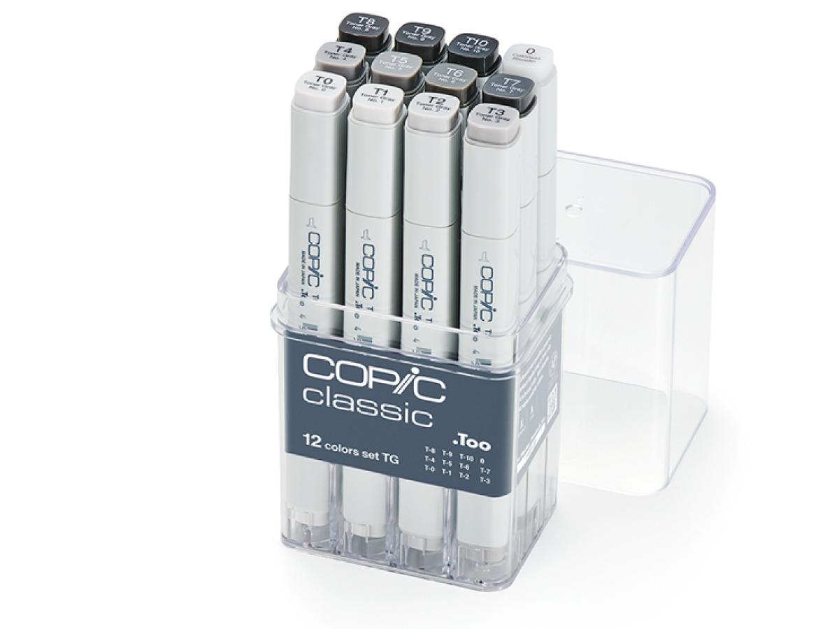 COPIC CLASSIC MARKERSET TONER GRAY 12X 1