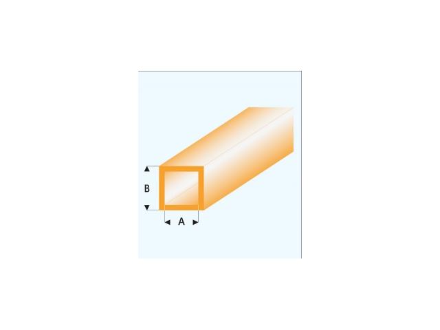 PROFIL VIERKANTROHR GLASKLAR ORANGE (A=)3,0X4,0MM 33CM 433-55/3 1
