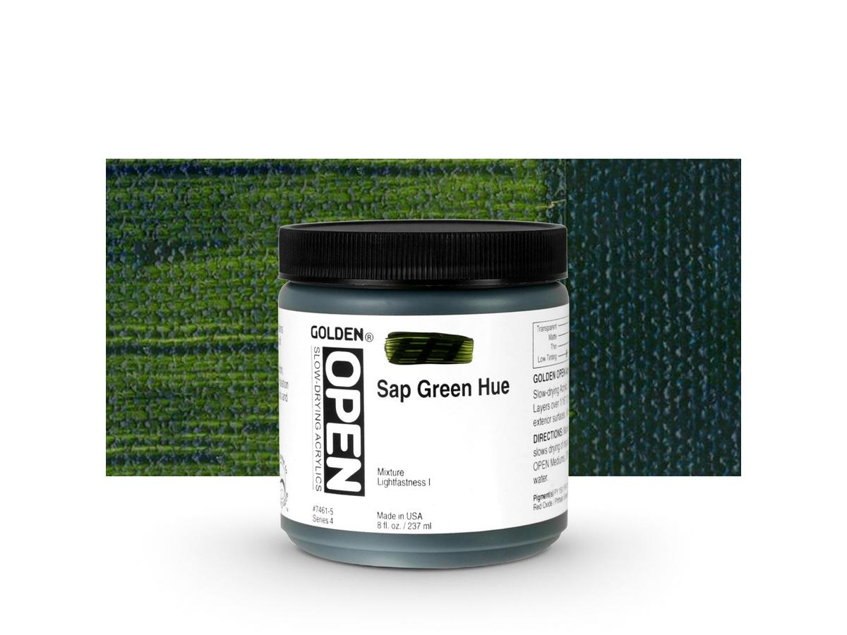 GOLDEN OPEN ACRYLIC 237ML 7461 S4 OPEN SAP GREEN HUE 1