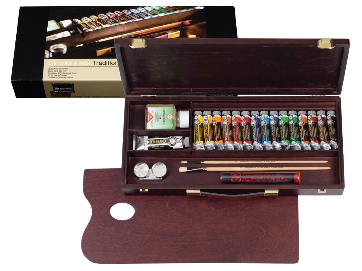 TALENS REMBRANDT ÖLFARBENSET 15x15ML MIT ZUBEHÖR 1