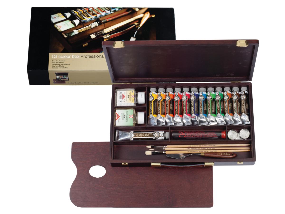 TALENS REMBRANDT ÖLFARBENSET PROFESSIONAL 12X40ML MIT ZUBEHÖR 1