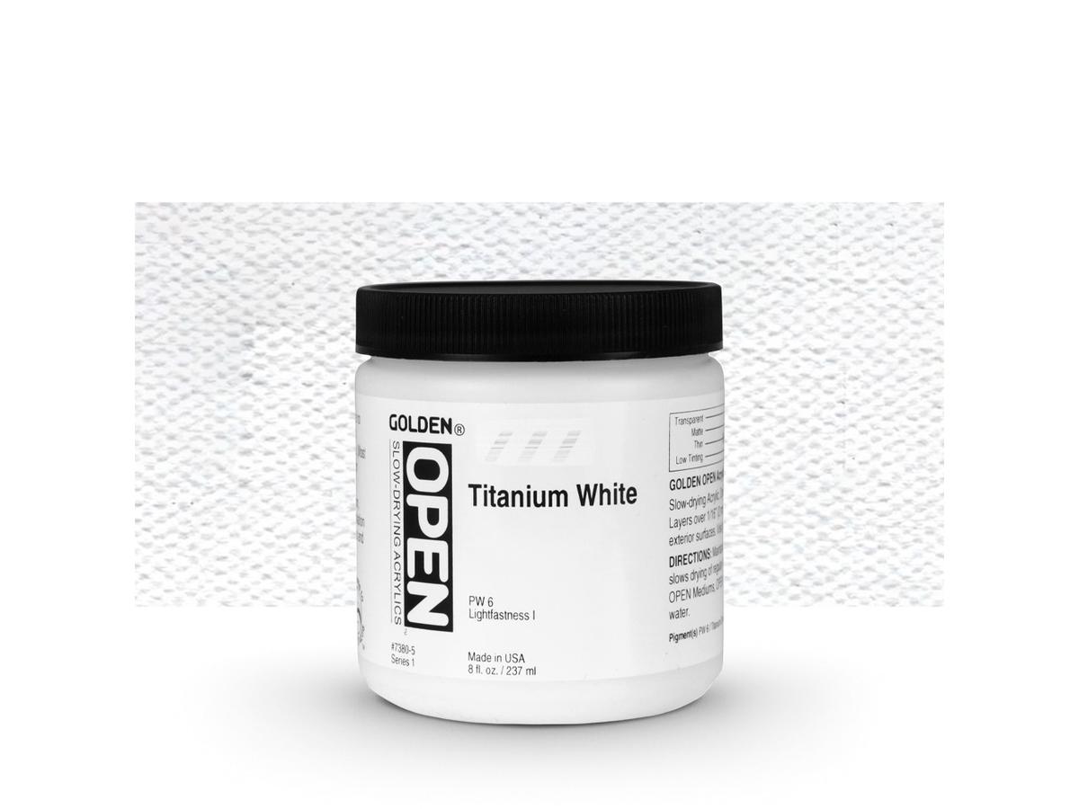 GOLDEN OPEN ACRYLIC 237ML 7380 S1 OPEN TITANIUM WHITE 1