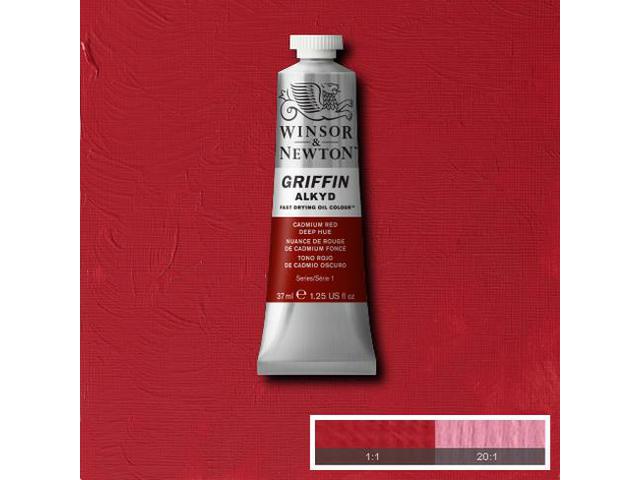 WINSOR & NEWTON GRIFFIN ALKYD 37ML S1 098  CADMIUM RED DEEP HUE 1